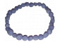 Pulsera de Calcedonia azul (bolas irregulares de 6mm)