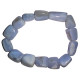 Pulsera de Calcedonia azul (piedra pulida)